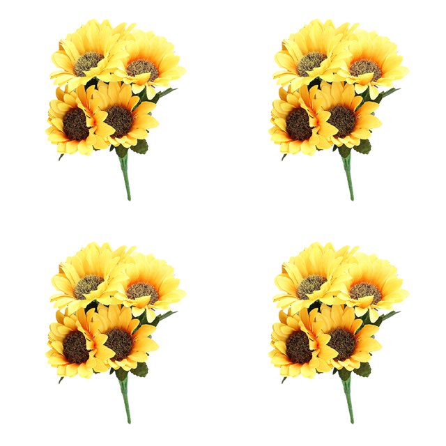 Girasoles artificiales Monstrate 4 Uds. flores falsas para exteriores Decoración