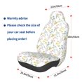 thumbnail image 3 of Wukai Floral Full Set Car Seat Covers with Soft Padding Universal Auto Front Seats Protector and Cushion Mat, 3 of 5