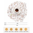 thumbnail image 6 of 15 Inch Round Placemats Set of 6, Vintage Leaf Non Slip Heat Insulation PP Table Mats, Fallen Leaves Autumn Tree Branch Plant Washable Place Mats for Kitchen Dining Party Table Decor, 6 of 7