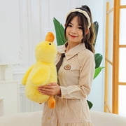 bxhwj Cute White Duck Plush Toy - Large Hugging Pillow for Kids Adults, Soft Stuffed Animal for Sleeping Soothing Gift, 19.6in Fluffy Dolly for Birthday Decor