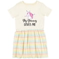 thumbnail image 3 of Inktastic Grammy Loves Me Unicorn Girls Girls Toddler Dress, 3 of 5