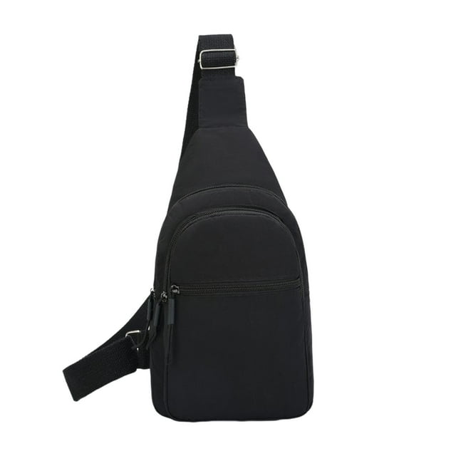 Mochila de pecho con doble almacenamiento, bolso cruzado multicompartimento, organización mejorada para artículos esenciales, diseño seguro con cremallera, construcción duradera para exteriores