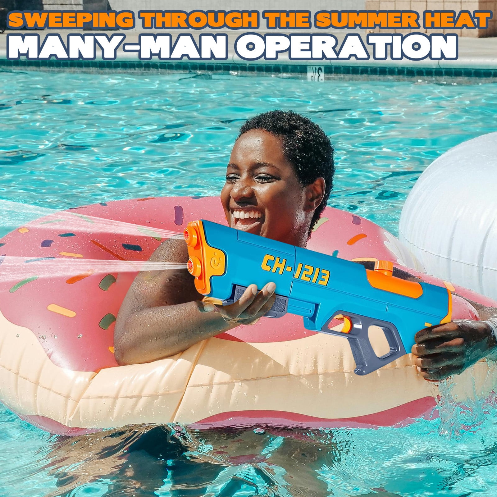 Mint Green High Capacity Water Blaster, All Ages Outdoor Water Soaker Toy, Summer Backyard Pool Beach Water Fight Game for Teens Adults