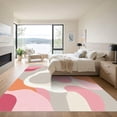 thumbnail image 3 of ODIKA 3'x5' Machine Washable Non-Slip Area Rug, Abstract Dusty Pink High Traffic Rug, Pink, 1058504, 3 of 7