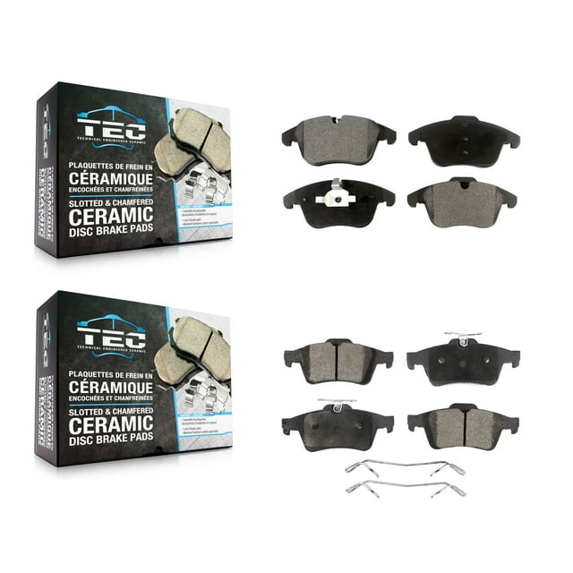 TEC Front Rear Ceramic Brake Pads Kit for Car Jaguar XF XK Vanden Plas S-Type XJ8 KTC-100112