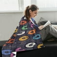 Throw Blanket for Couch 50x60 Inches Record Black Pattern Soft Cozy