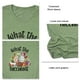 thumbnail image 3 of Blusa de manga corta para mujer, camiseta gráfica con estampado de letras y cuello redondo informal holgada a la moda para citas, verde oliva L, 3 of 4