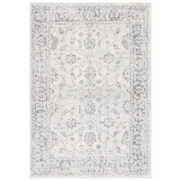 SAFAVIEH Tulum Chao Traditional Area Rug, 9' x 12', Ivory/Grey