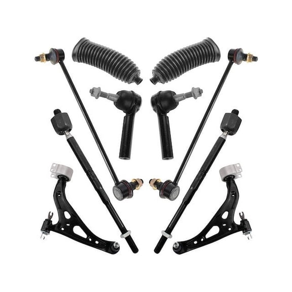 Front Control Arm Ball Joint Tie Rod and Sway Bar Link Kit 10 Piece - Compatible with 2018 - 2021 Chevy Equinox 2019 2020