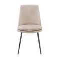 thumbnail image 6 of Weston Home Aurthur Upholstered Dining Chairs, Set of 2, Beige Chenille Fabric, Black Legs, 6 of 9