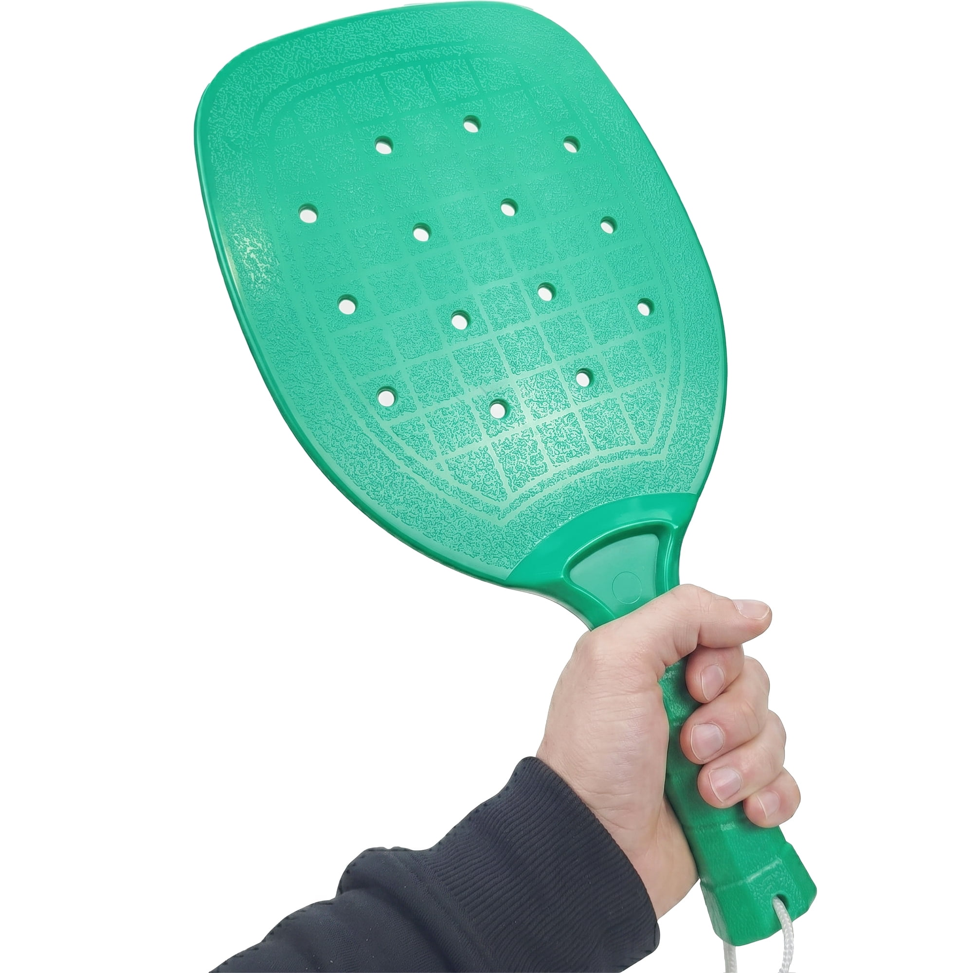 PRISP Set of Pickleball Racquets - 6 Coloured Sturdy Plastic Paddles 15 in