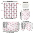 thumbnail image 2 of KOYPTL 4 Pcs Valentines Day Bathroom Decorations Set Include Shower Curtain with 12 Hooks Non Slip Rugs Toilet Lid Cover and U Shape Bath Mat,Love Heart Shape Red Bathroom Supplies for Home Decor, 2 of 8