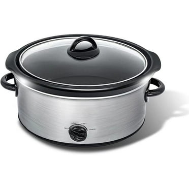 7QT Slow cooker in Stainless Steel (FREE Slow Cooker & Glass Lid INCLUDED)
