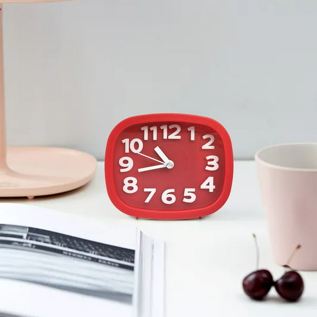 Dvkptbk Alarm Clock Silent Quartz Clock Desktop Ornament Alarm Clock Electronic Clock Home Essentials