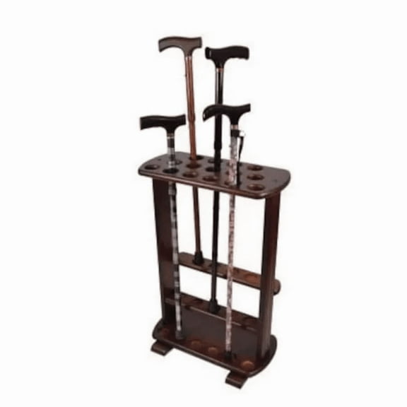 NAUTICALMARTUS HandCrafted Wooden Storage Rack for Walking Canes Sticks Golf Clubs Display Stand Entryway Stick Holder walking stand