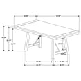 thumbnail image 6 of Coaster Newport Wood Rectangular Trestle Dining Table in Black, 6 of 7