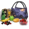 thumbnail image 3 of Disketp Mystery House Halloween Night Bolsa Térmica Estampada, Bolsa Térmica Aislante para Almuerzo, Playa y Campamento, 3 of 6