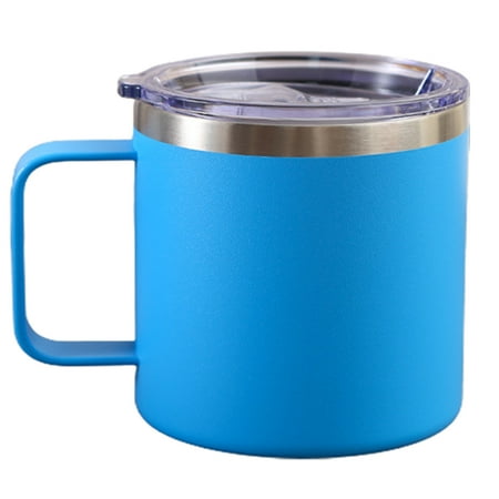 

YFan 12oz Vacuum Mug Heat-resistant Leak-proof Double-layered Lidded Stainless Steel Coffee Milk Water Mug Office Supplies