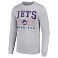 thumbnail image 2 of Men's Starter Heather Gray Winnipeg Jets Retro Graphic Long Sleeve Crew T-Shirt, 2 of 3
