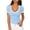 Light Blue, variant on idosla Women's Ribbed V Neck Short Sleeve T-Shirts Slim Fit Stretchy Basic Tee Tops Summer Casual Soft Tops for Daily Wear (Black, L)