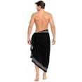 thumbnail image 3 of HAPPY BAY Men's Bath Trunk Casual Sarong Long Pareo Beach Wrap One Size Ebony, Plain Summer Vacation Aloha, 3 of 6