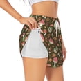 thumbnail image 2 of Disketp Mushrooms and Autumn Print Women's Shorts Workout Shorts for Athletic Gym Running Shorts with Phone Pockets X-Large, 2 of 8