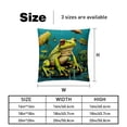 thumbnail image 5 of Frog Pillow Covers Inserts, Decorative Pillows, Throw Pillows with Unique Patterns for Home Décor - Set of 2 in 16x16, 18x18, or 20x20 inches, 5 of 6