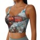 thumbnail image 2 of Fotbe Red Train Hot Air Balloon Sujetador Deportivo Largo sin Aros para Mujer con Almohadillas y Soporte Medio, Transpirable y Absorbente, Camiseta Tipo Chaleco o Tank Top-XX-Large, 2 of 8