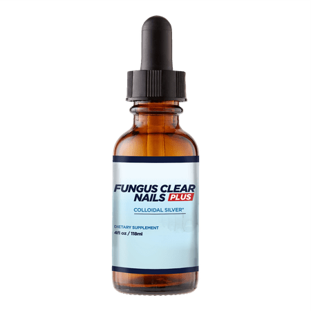 Fungus Clear Nails Plus - Nano Colloidal Silver Drops - Time Tested Natural Remedy Improved With Modern Technology - Immune System Support - Safe To Ingest And Use On Nails - 4 Fl Oz
