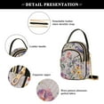 thumbnail image 4 of FORMRS Crossbody Bag for Women Quilted Travel Shoulder Cell Phone Purse with Chain Strap Handbag, Purple Floral Pattern, 4 of 7