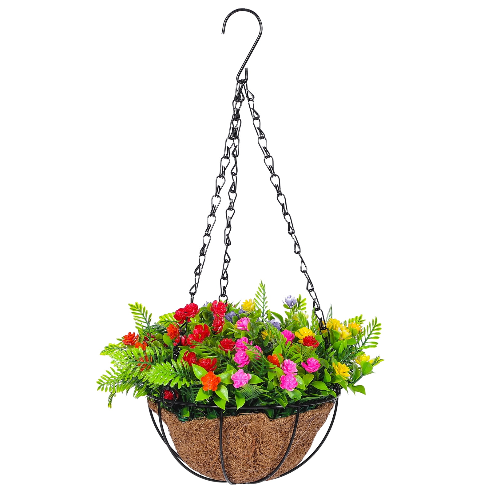 Artificial Hanging Basket With Flower Outdoor Hanging Basket Fake