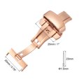 thumbnail image 2 of Folding Watch Clasp Push Button Quick Release for 20mm Leather Watchband Gold Pink, 2 of 5