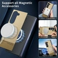 thumbnail image 6 of Decase Case for Samsung Galaxy Z Fold 4, Shockproof Magnetic Leather Phone Case,Khaki, 6 of 9