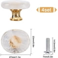 thumbnail image 2 of 4PCS Small Quartz Crystal Knob Handmade Dresser Knobs Drawer Pulls Natural Stone Cabinet Knobs Vintage Decorative Handles with Mounting Screws for Cupboard Kitchen Wardrobe Furniture DIY, 2 of 9