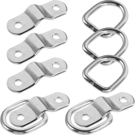 LOLIPPYY Stainless Steel D- Tie Down Mounting Plates for Truck Bed with Plated Finish