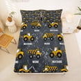 thumbnail image 5 of Manfei Cute Cars Bed Sheets,Boys Friendly Theme Full Size Sheets,Yellow,4 Pieces,1 Flat Sheet, 1 Fitted Sheet and 2 Pillowcases, 5 of 6