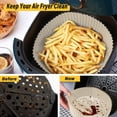 thumbnail image 4 of 100 Pcs Doublures Jetables pour Friteuse Antiadhésives Résistantes à la Chaleur Papier pour Friteuse Profonde Papier de Cuisson Blanc, 4 of 8
