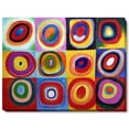 thumbnail image 1 of La Pastiche Kandinsky 'Farbstudie Quadrate' Hand Painted Framed Canvas Art, 1 of 5