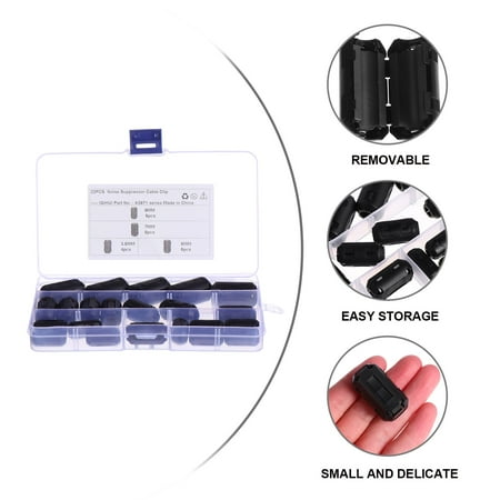 

Yuangui Ferrite Cable Noise Ring Filter Suppressor Core Core Ring Clip Core Filter Removable Cord Snap Choke Ring Clamp Filter