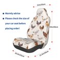 thumbnail image 3 of Wukai Various Chicken Full Set Car Seat Covers with Soft Padding Universal Auto Front Seats Protector and Cushion Mat, 3 of 5