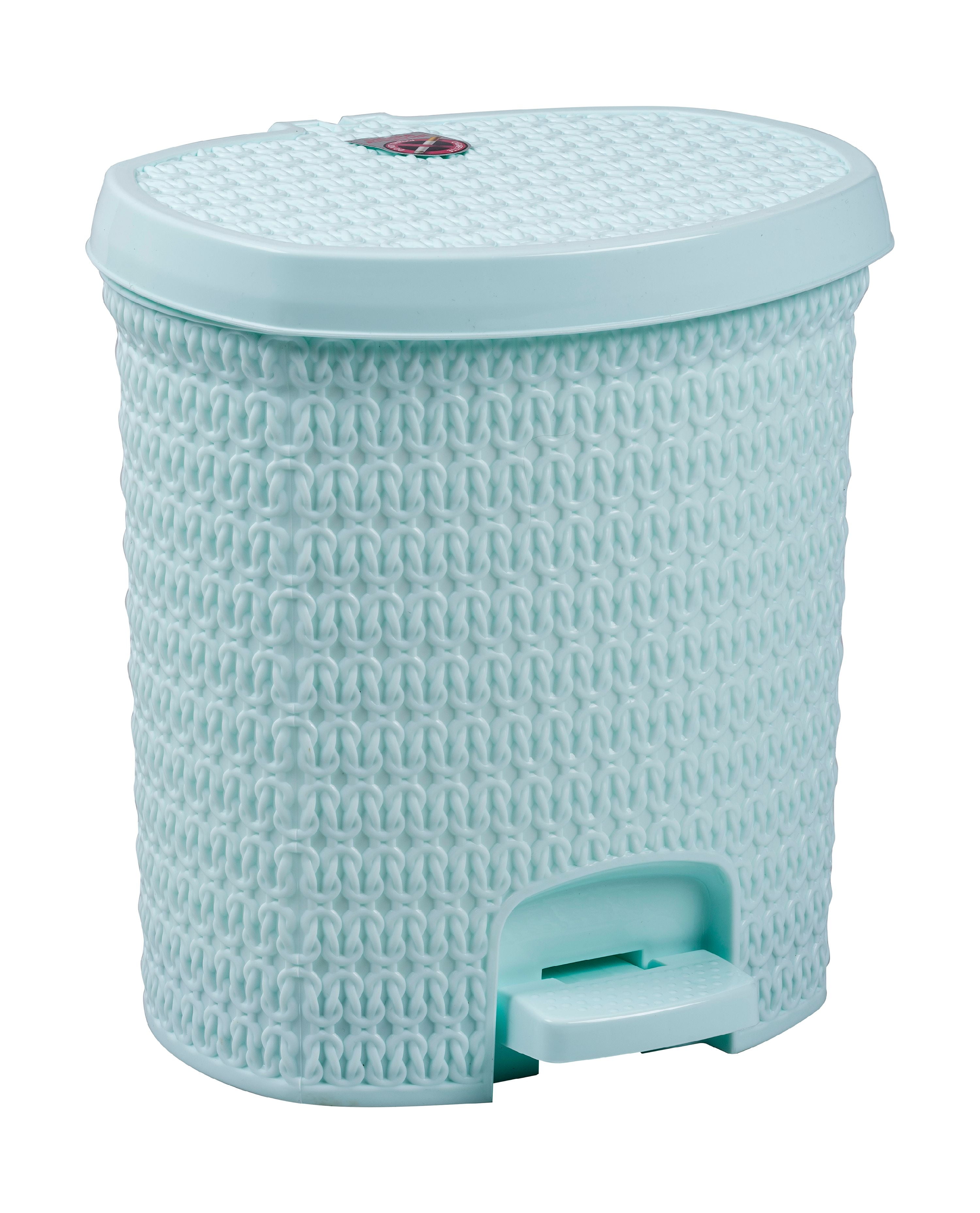 Storage Solutions Knit Design Pedaled Dustbin Mint