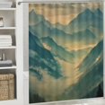 thumbnail image 6 of Orinice Mountains Foggy Sky Forest Bathroom Decor Set with Hook Shower Curtain for Bathroom Decorating Chic Modern Bathroom Decoration - Multi Size Luxury Graphic Print, 6 of 7