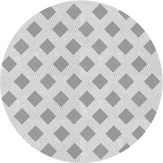 Ahgly Company Indoor Round Patterned Platinum Gray Area Rugs, 6' Round