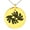 Gold, variant on Stainless Steel Aztec Peace Rune Engraved Small Medallion Circle Charm Pendant Necklace