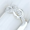 thumbnail image 5 of Real Sterling Silver Thick Tie The Infinity Love Knot Simulated Diamond Intertwined Ring Promise Ring (2.5), 5 of 6
