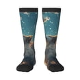 thumbnail image 2 of Lsque Starry Sky Cloud Wolf Printed Crew Socks Men's Women's LightWeight Thin Casual Calf Socks ,Knee High Socks,Cotton Socks, 2 of 9
