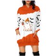 thumbnail image 1 of Funicet Robe Longue pour Femmes Été, Robe à Manches Longues, Mode Décontractée Imprimée à Manches Longues Col Rond Mi-Mollet, Robe Décontractée d'Été pour Femmes, Robe Décontractée d'Été pour Femmes, 1 of 5