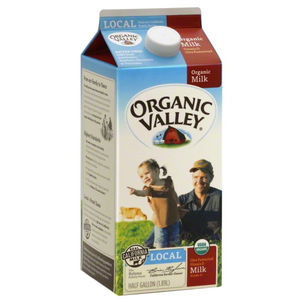 Organic Valley, Organic Whole Milk, Ultra Pasteurized, Half Gallon, 64 oz