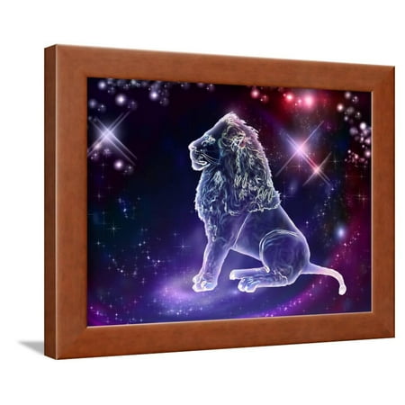 Lions Framed Wall - Leo Lion Framed Print Wall Art By Helein