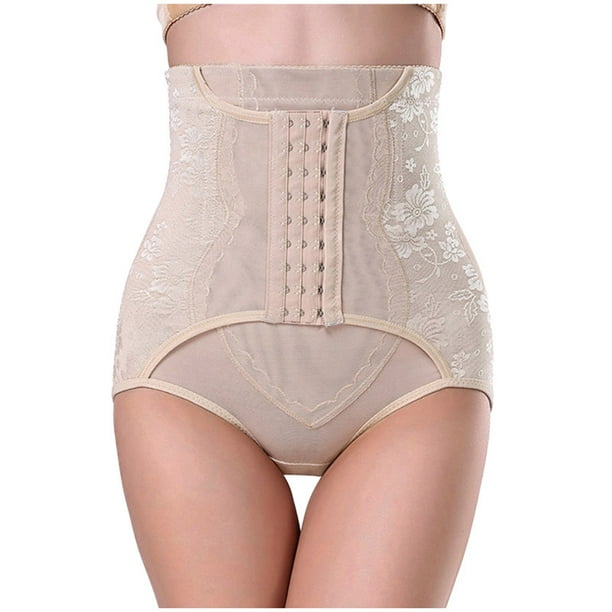 Thong Shapewear for Women Tummy Control Body Shaper Panties Girdle High  Waisted Shaping Underwear, Beige, Medium : : Clothing, Shoes &  Accessories
